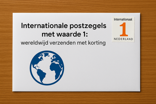 Internationale postzegels met waarde 1: wereldwijd verzenden met 15% korting