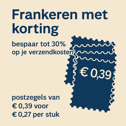 Frankeren met korting: bespaar tot 30% op je verzendkosten met postzegels van €0,39